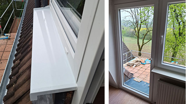 Dachgeschoss Balkontür und Fenster - Nachher